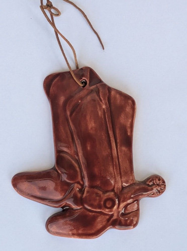 Ornament cowboy boots - cowboy, with